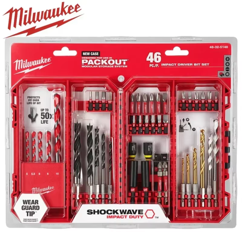 Milwaukee-Jeu d'embouts d'entraînement pour perceuse à percussion SHOCKWAVE