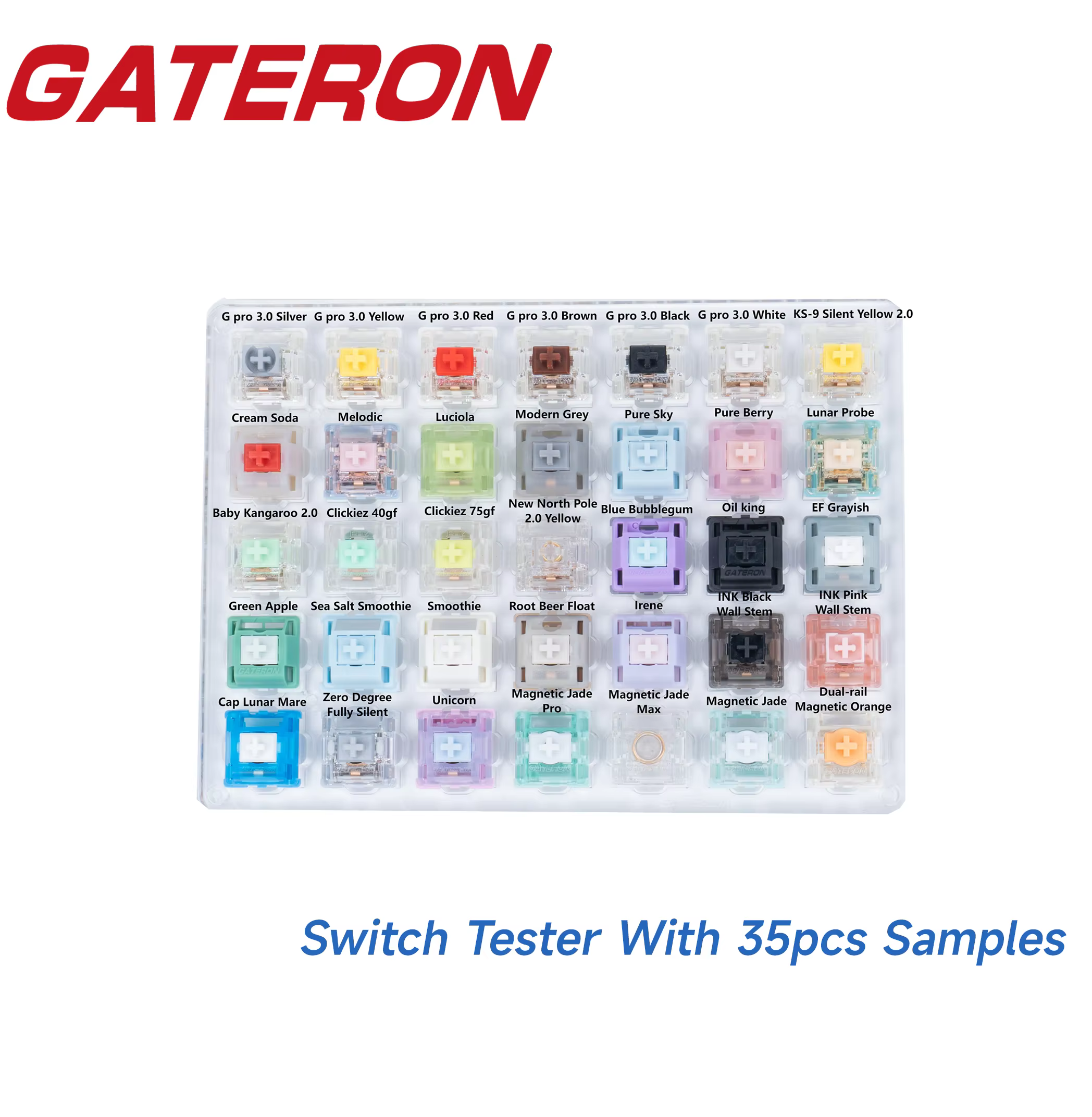 Outil de test de commutateurs GATERON G Pro 3.0, personnalisable DIY, échange à chaud, 35/20 pièces, échantillon de commutateurs de clavier mécanique, version précieuse
