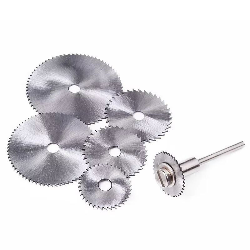 Perceuse 6 pièces 1/8 "tige haute vitesse en acier Mini lames de scie avec mandrins pour outil rotatif Dremel Foredom