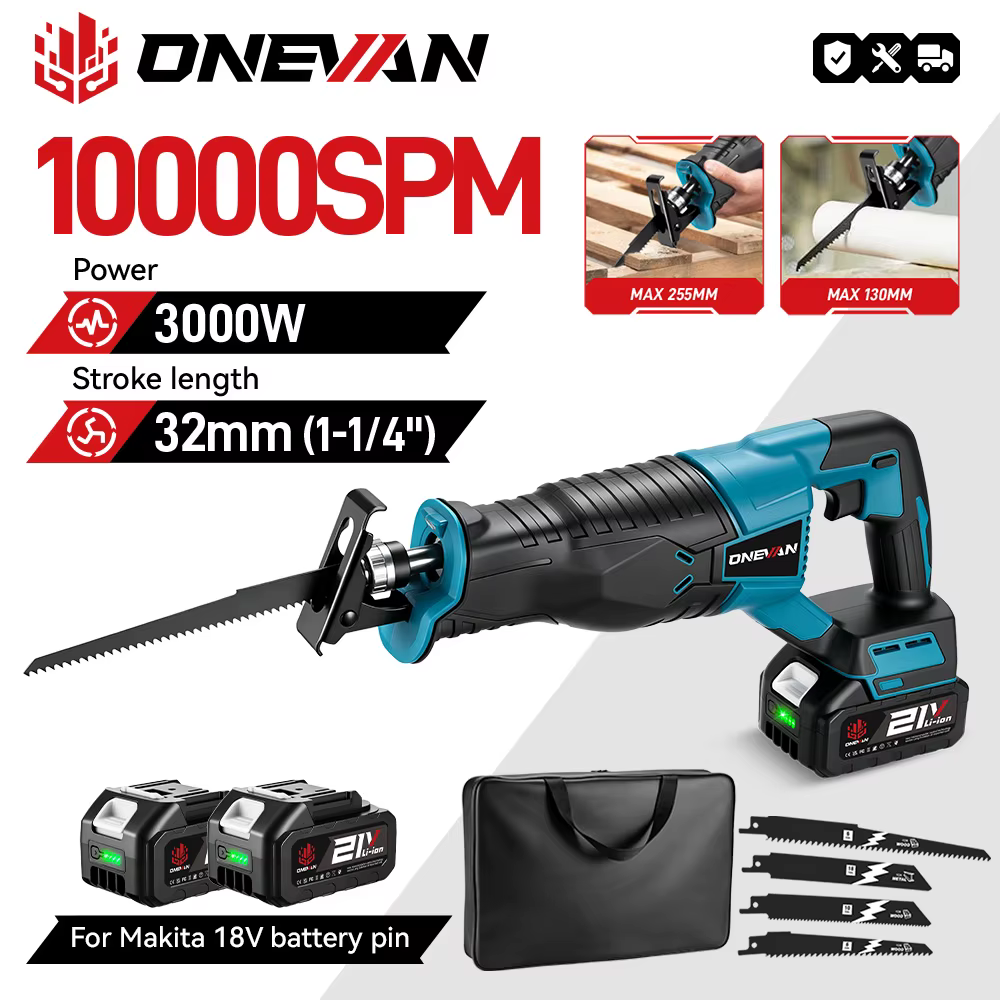 ONEVAN 3000W 10000SPM scie alternative électrique tronçonneuse
