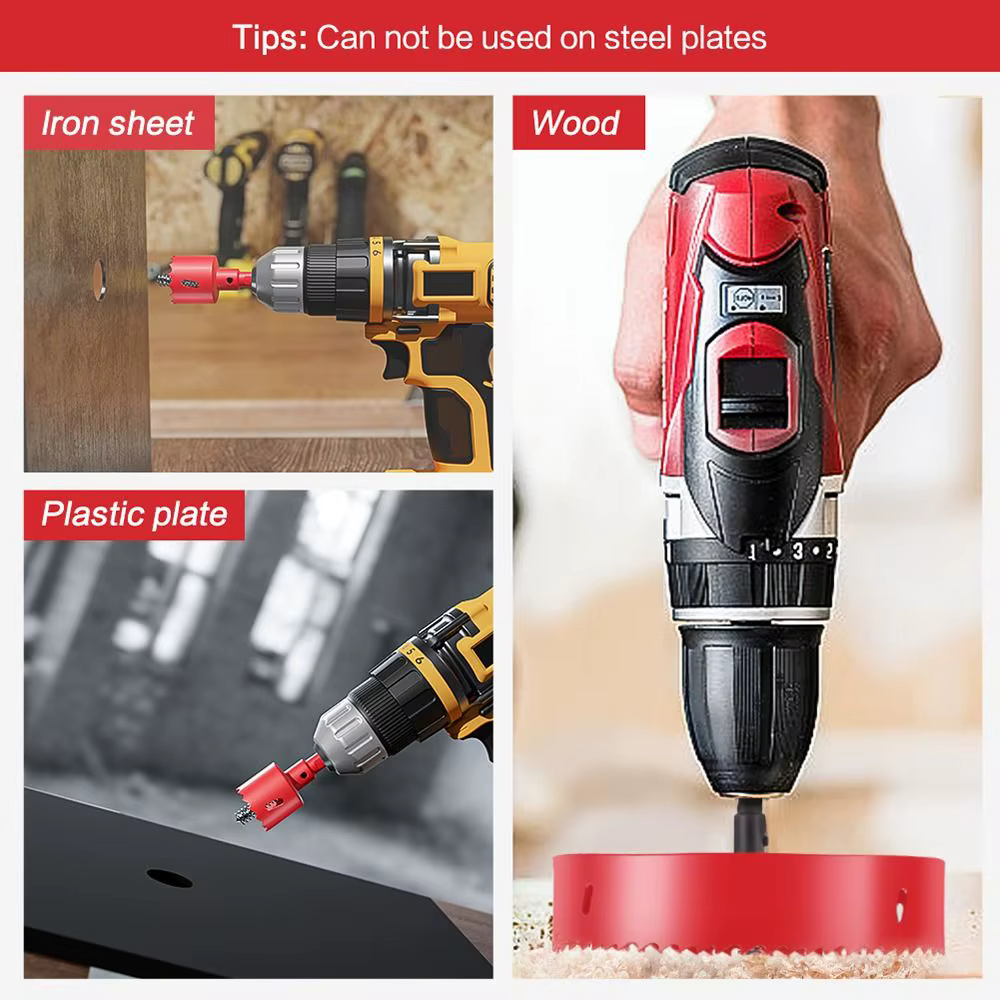 1 pièces Durable 15-200mm M42 scie cloche bimétallique HSS acier bricolage ouvre-trou