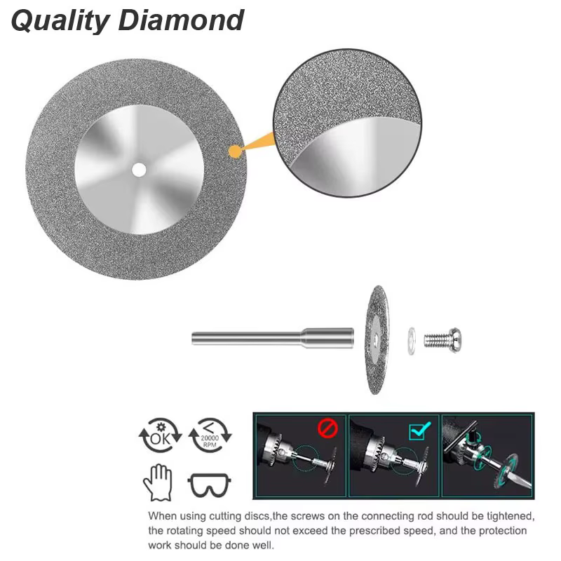 Lame de diamant, disque coupé