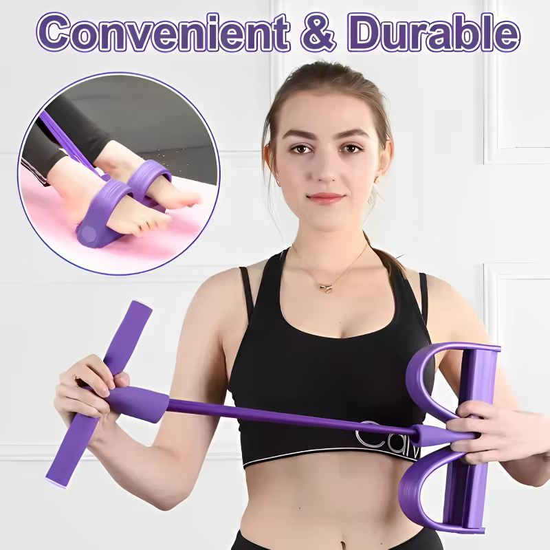 Tendeur de pédale multifonctionnel à quatre tubes, équipement de fitness domestique, bande élastique de yoga, ULde tension abdominale