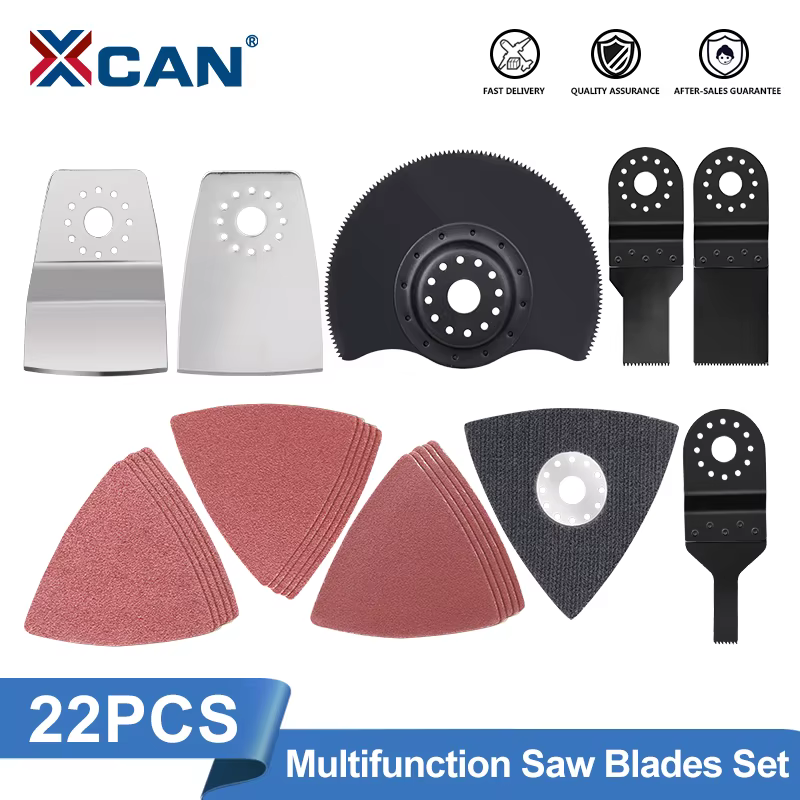 XCAN 22 pièces lame de scie oscillante multifonction à dégagement rapide HSS