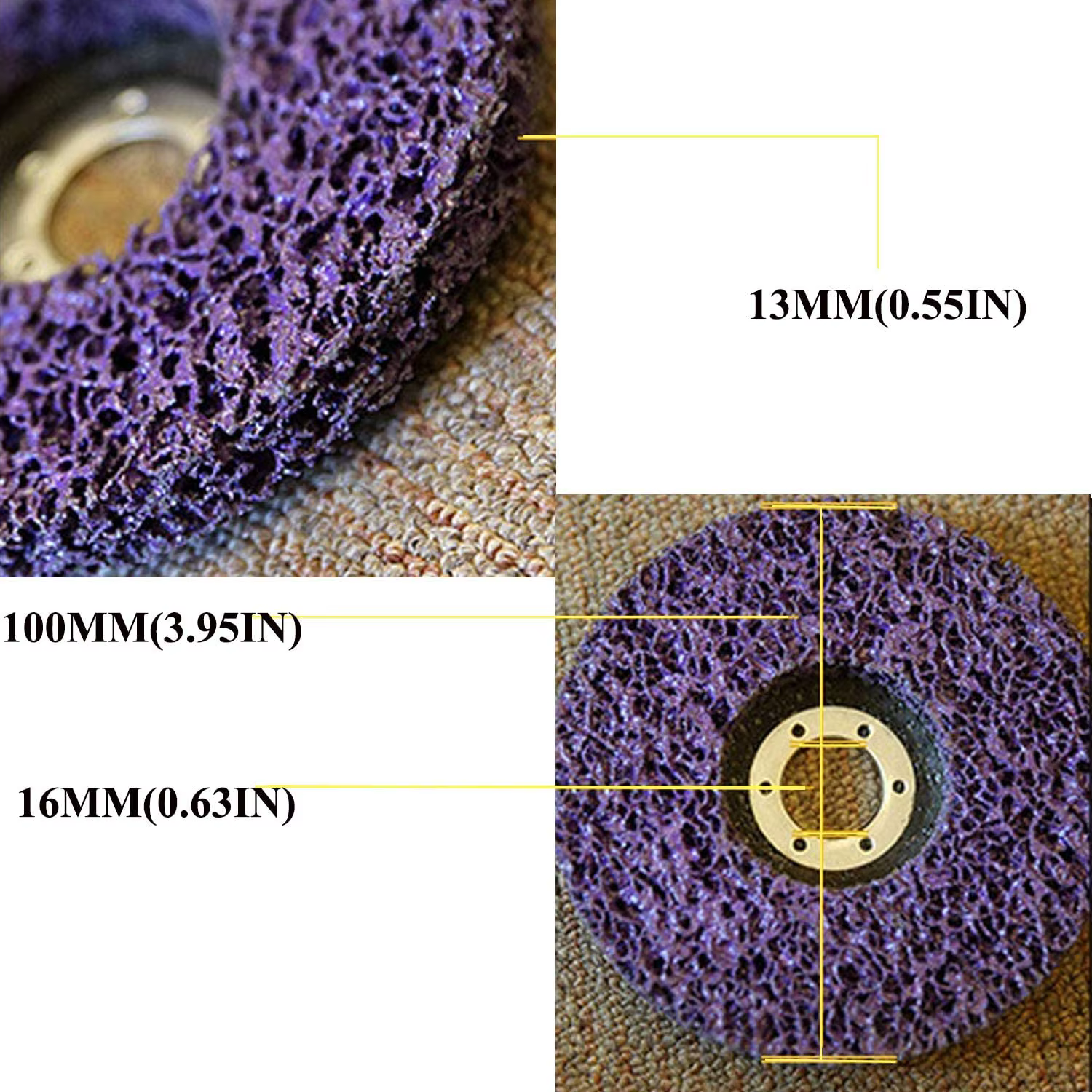 Disque à bande Poly, roue Abrasive