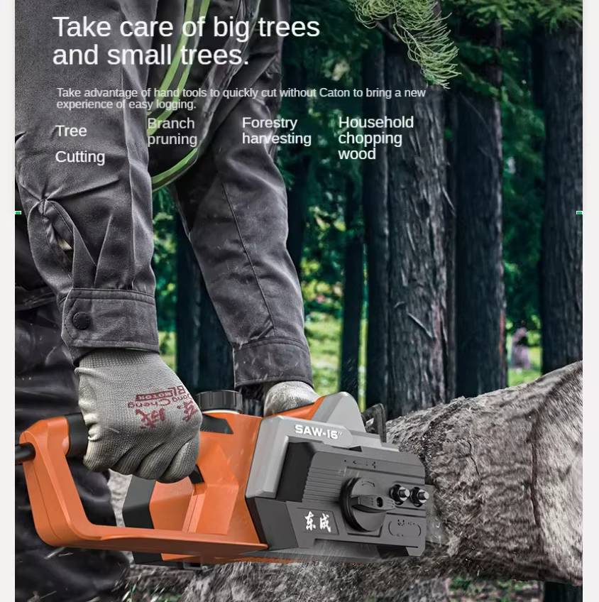 Scie électrique légère et compacte 220V pour l'élagage et la coupe des arbres QCL