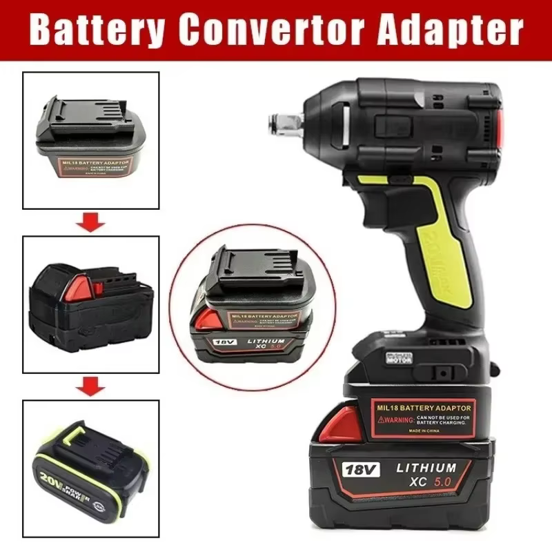 Pour Batteries au Lithium Dewalt/Milwaukee/Devon 18V 20V compatibles avec Worx 20V 5pin batterie outils électriques