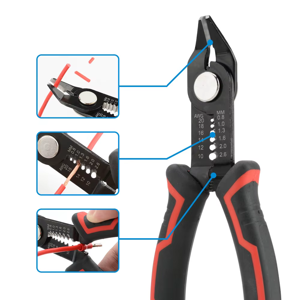Pince à dénuder multifonctionnelle, outils coupe-dénudage automatique, sertissage de fil de câble, outils de réparation d'électricien
