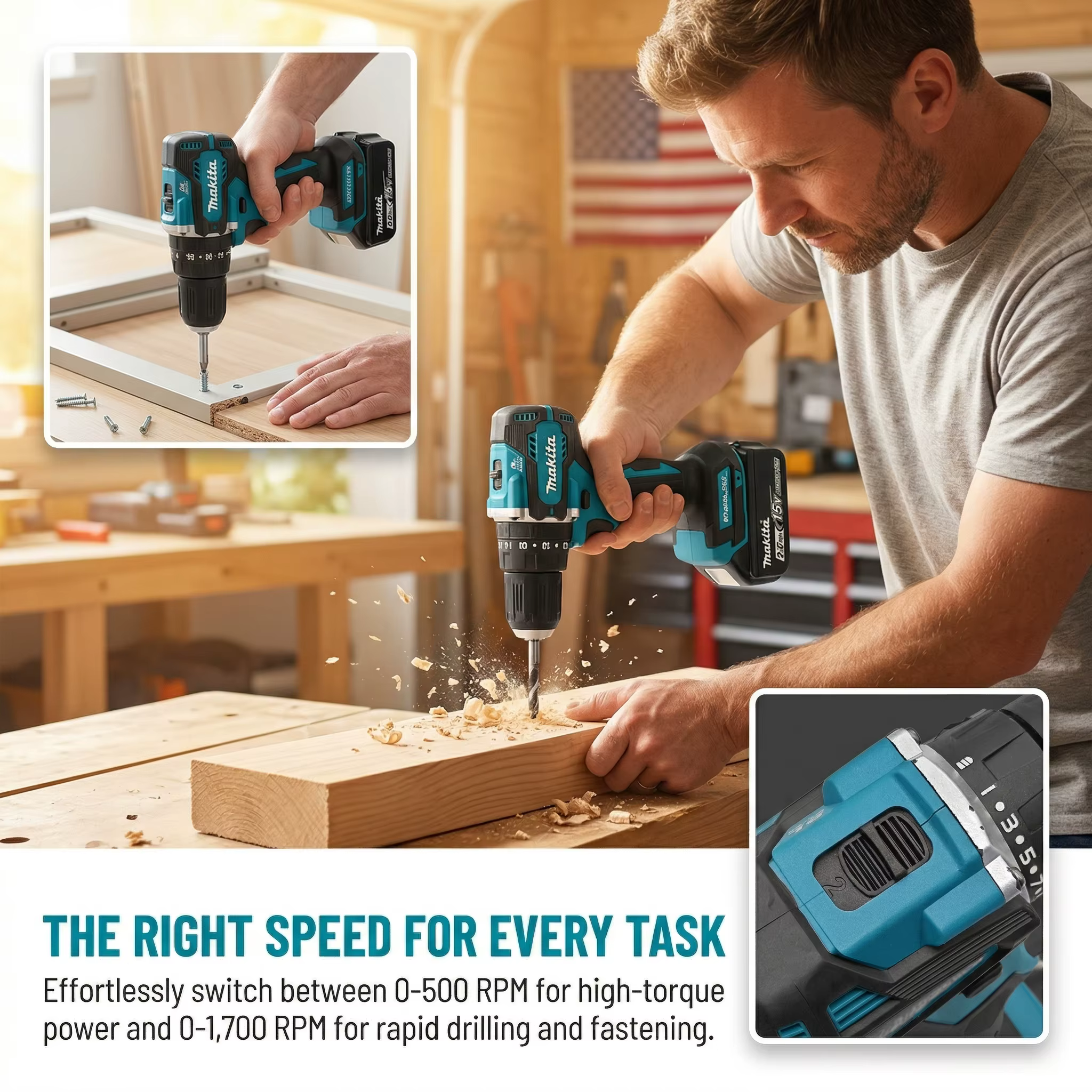 Makita Original DDF487 Perceuse-visseuse sans fil 18V