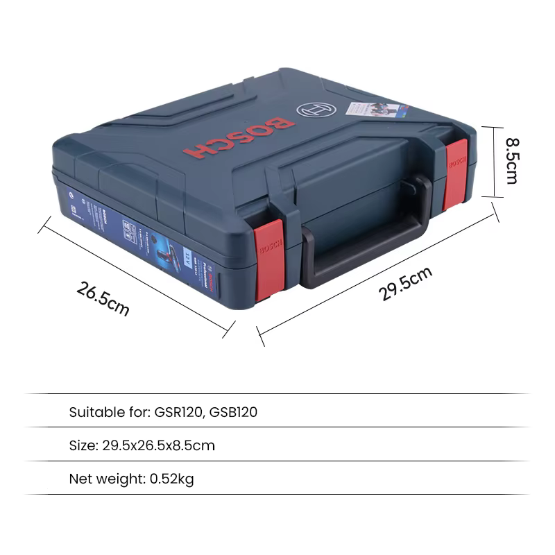 Boîte à outils portable en plastique Bosch pour perceuses sans fil