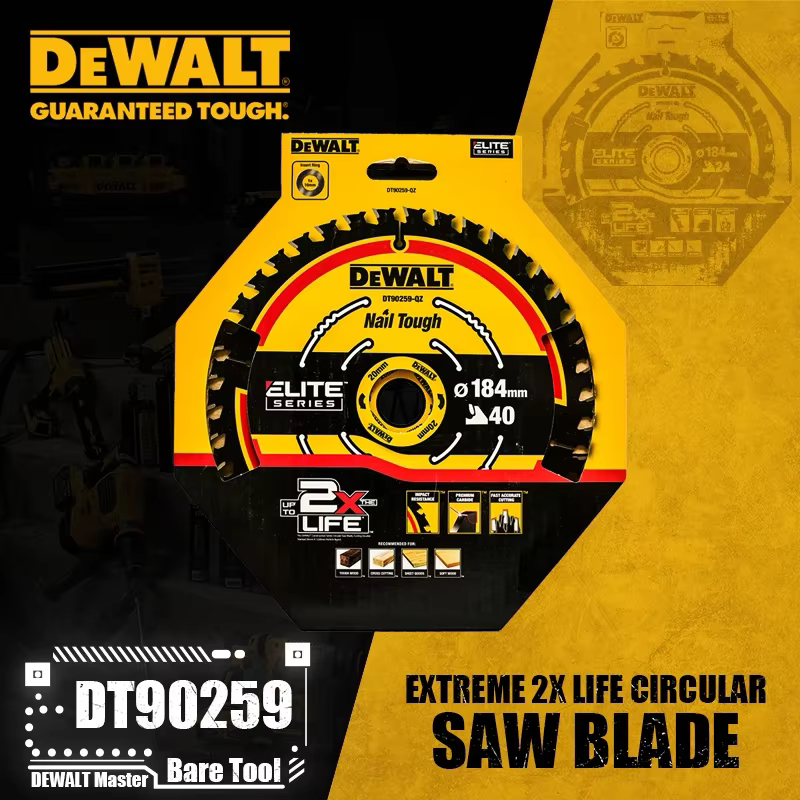 DEWALT DT90257 DT90259 Lame de scie circulaire 2X 184mm 24T, disque de coupe pour le travail du bois, accessoires pour outils électriques