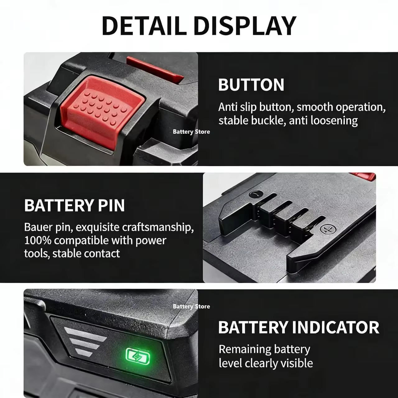 Batterie lithium-ion pour outils électriques Parkside 20V