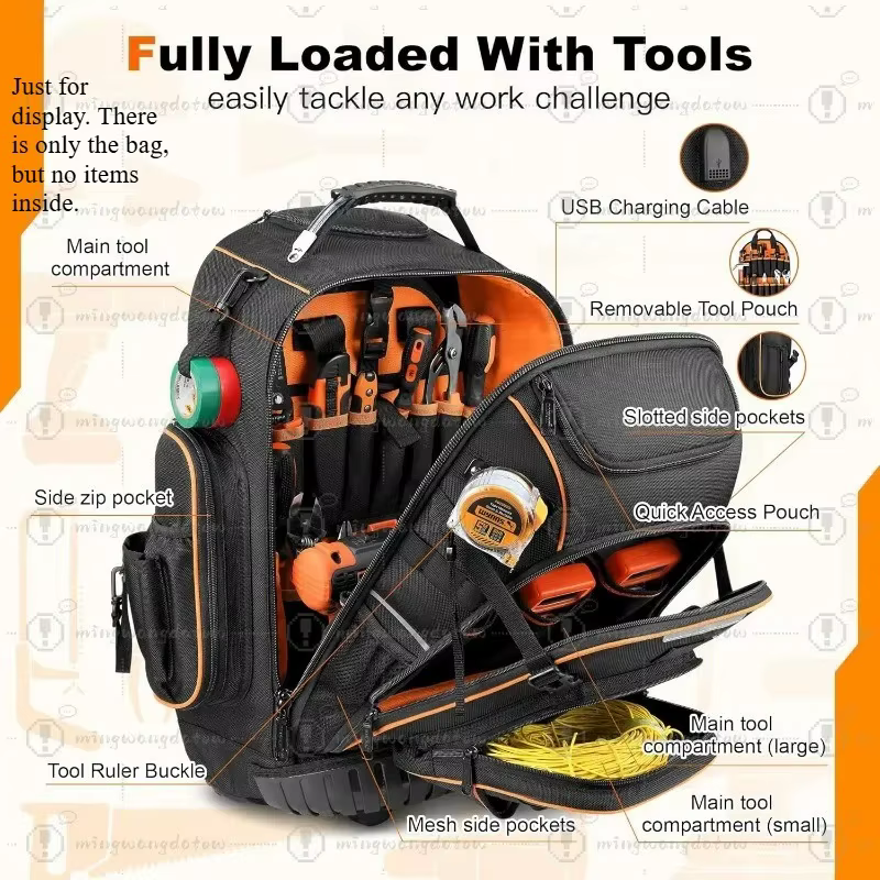 Sac à outils à roulettes robuste avec base moulée
