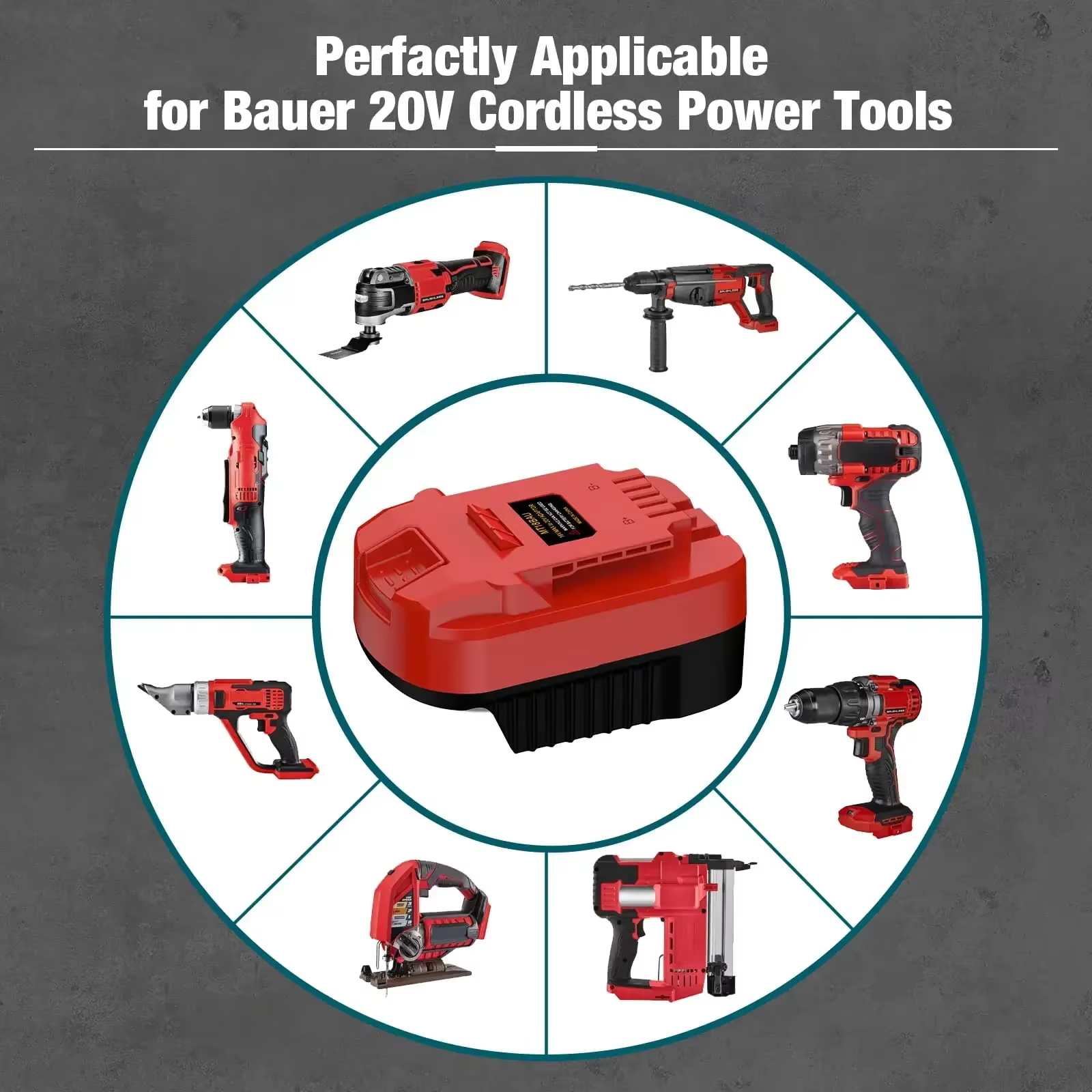 Pour Bauer 20V outils MT18BAU adaptateur de batterie
