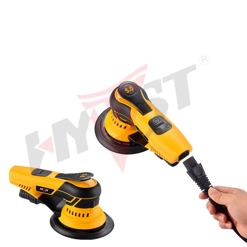 HYVST KS-05-150-2.5/5.0mm 6 pouces ponceuse orbitale aléatoire sans brosse 220V travail du bois coin mur voiture rectifieuse fils enfichables
