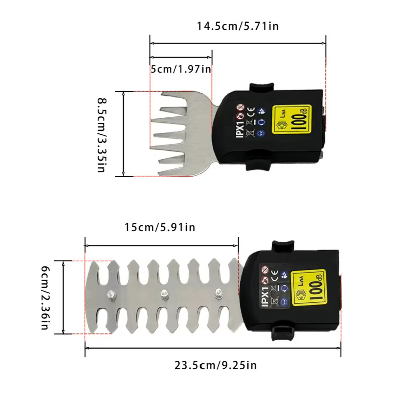 Taille-haie électrique sans fil 2 en 1