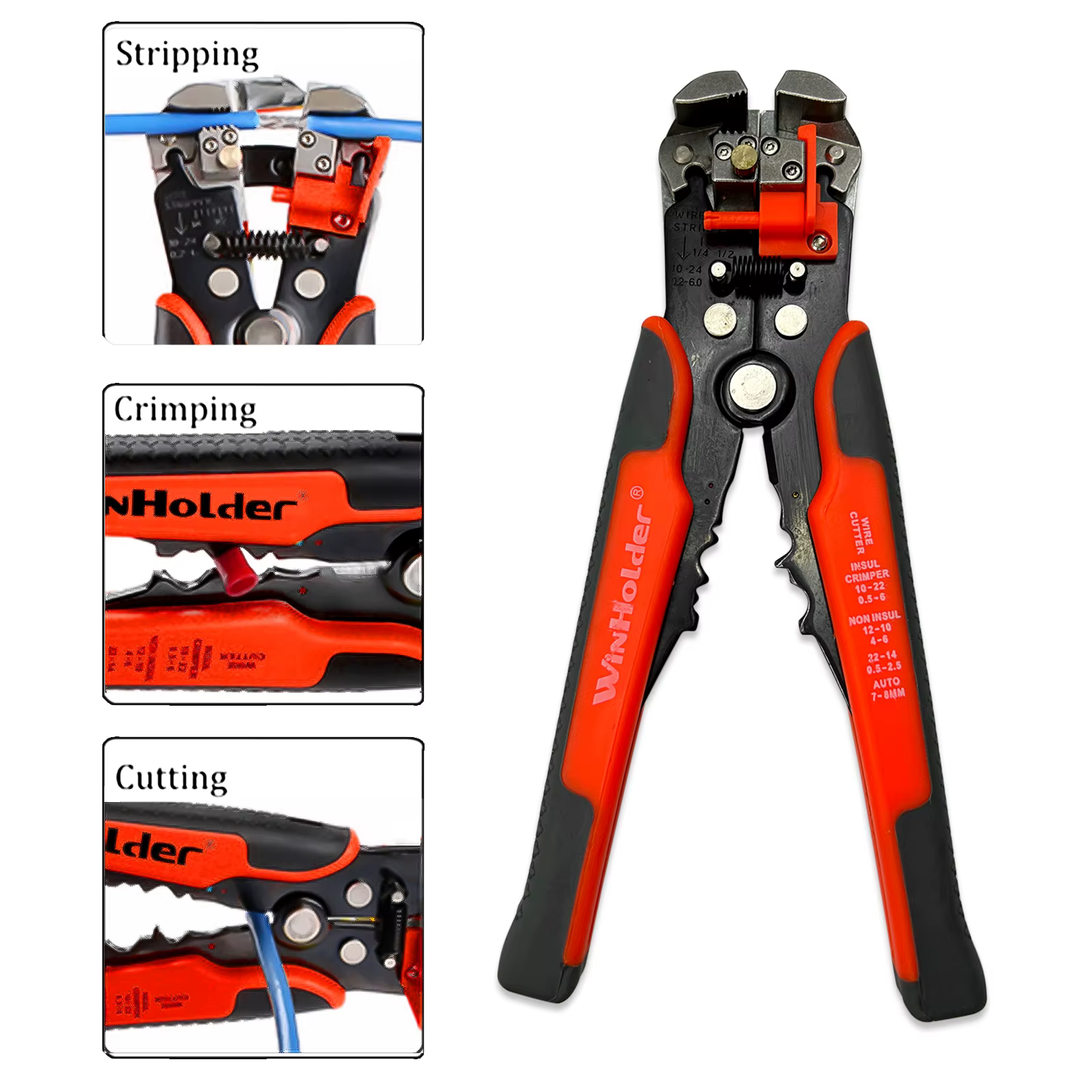 Professionnel Électricien Fil Outil Câble Fil Stripper Cutter Sertisseur Automatique Sertissage Pince À Décaper