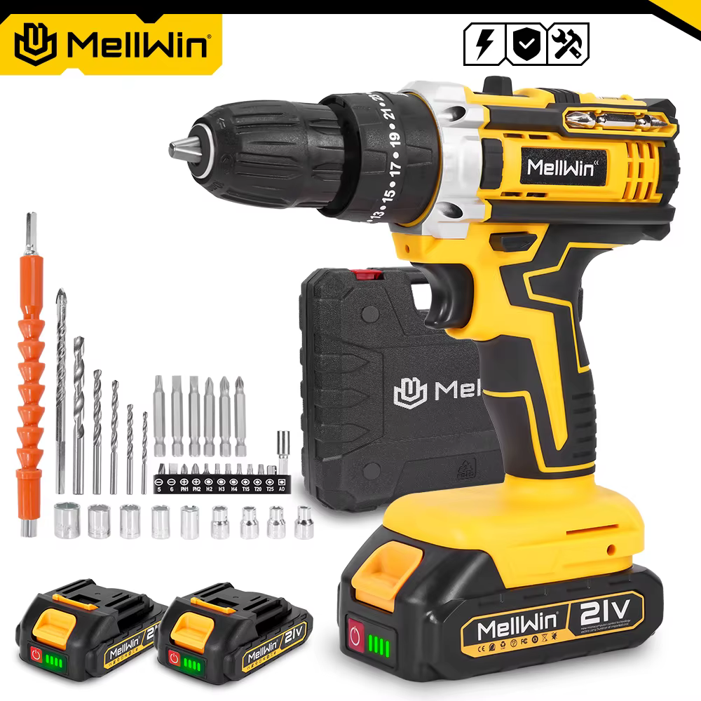 MELLWIN – perceuse à percussion électrique à couple 25 + 3