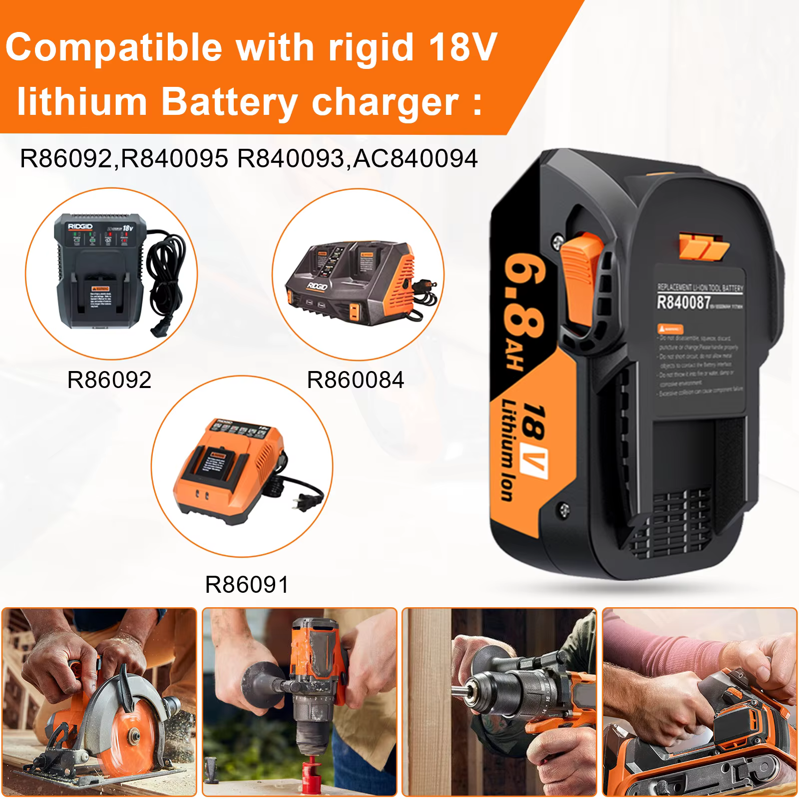 Batterie 18V pour RIDGID