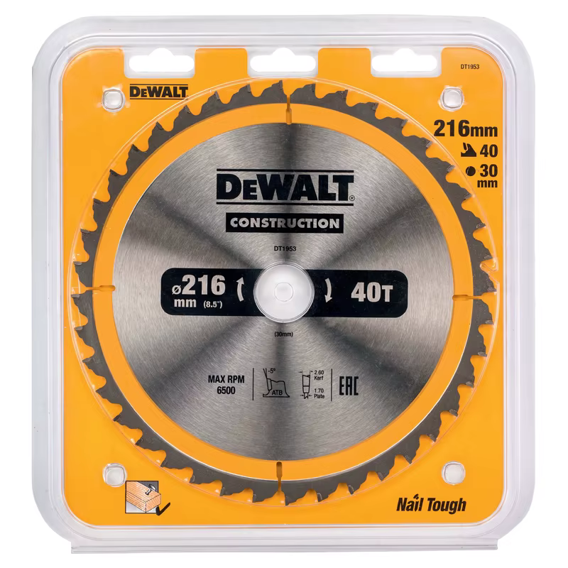 DEWALT – série de lames de scie à bois en alliage dur 216/254/305MM 40T/60T/80T DT1953 DT90250 DW3126 DW3128