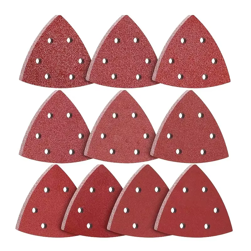 Papier abrasif triangulaire à 6 trous