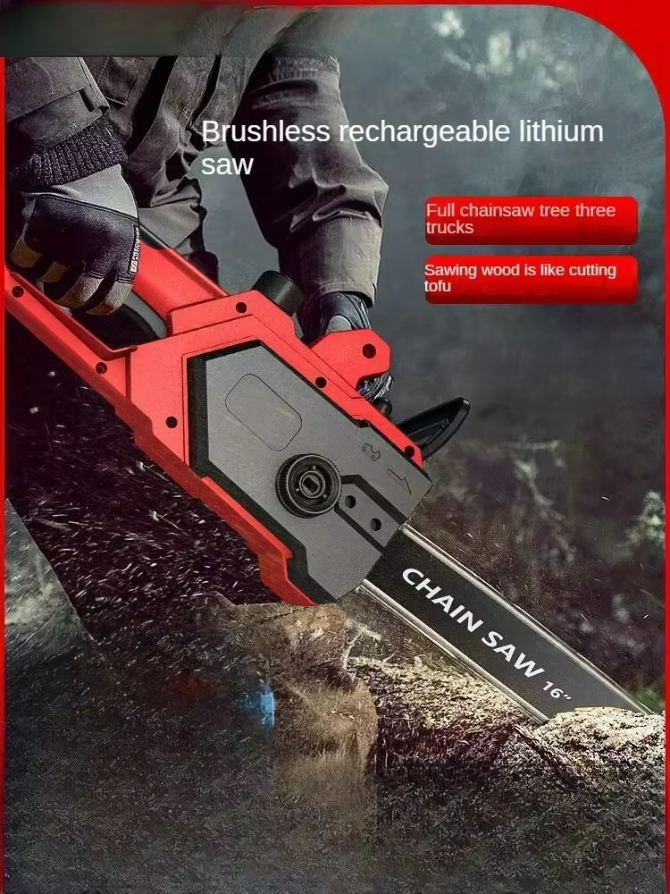 Tronçonneuse électrique professionnelle avec batterie lithium-ion puissante et conception portable DC