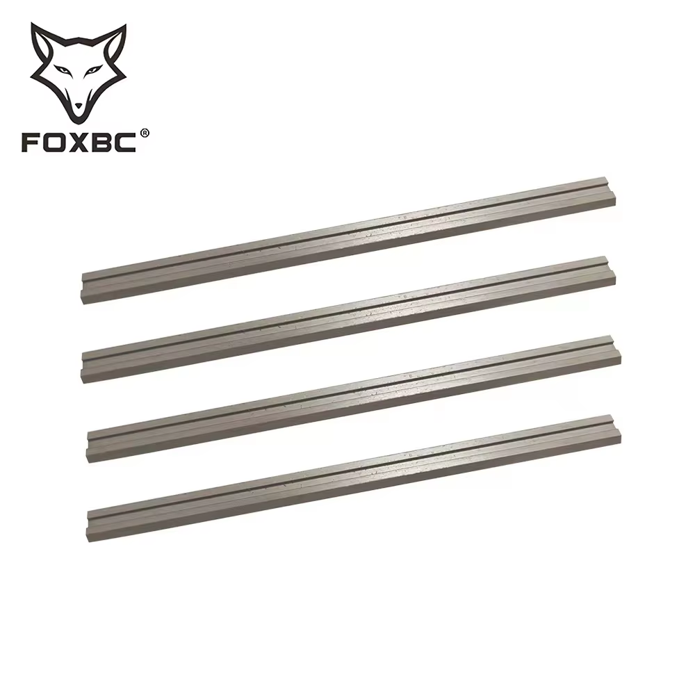 FOXBC 82mm HSS lames de raboteuse couteaux pour Bosch DeWalt Metabo Makita tendance et Elu outils électriques pour le travail du bois accessoire 3-1/4 "10 pièces