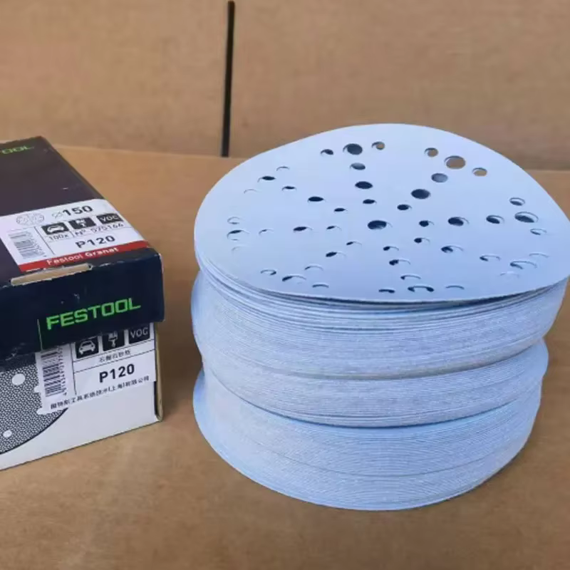 FESTOOL disques de meulage disque de ponçage grenat bleu 6 pouces 48 trous circulaire abrasif automobile charpentier 80-500 grain 80-500 maille