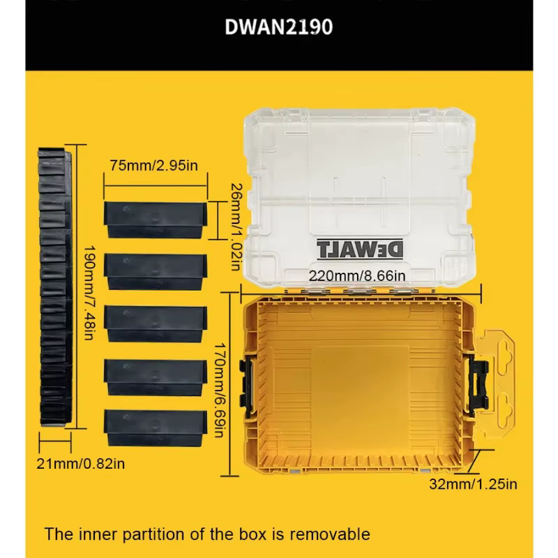 DEWALT DWAN2190 Boîte à outils robuste – Moyenne