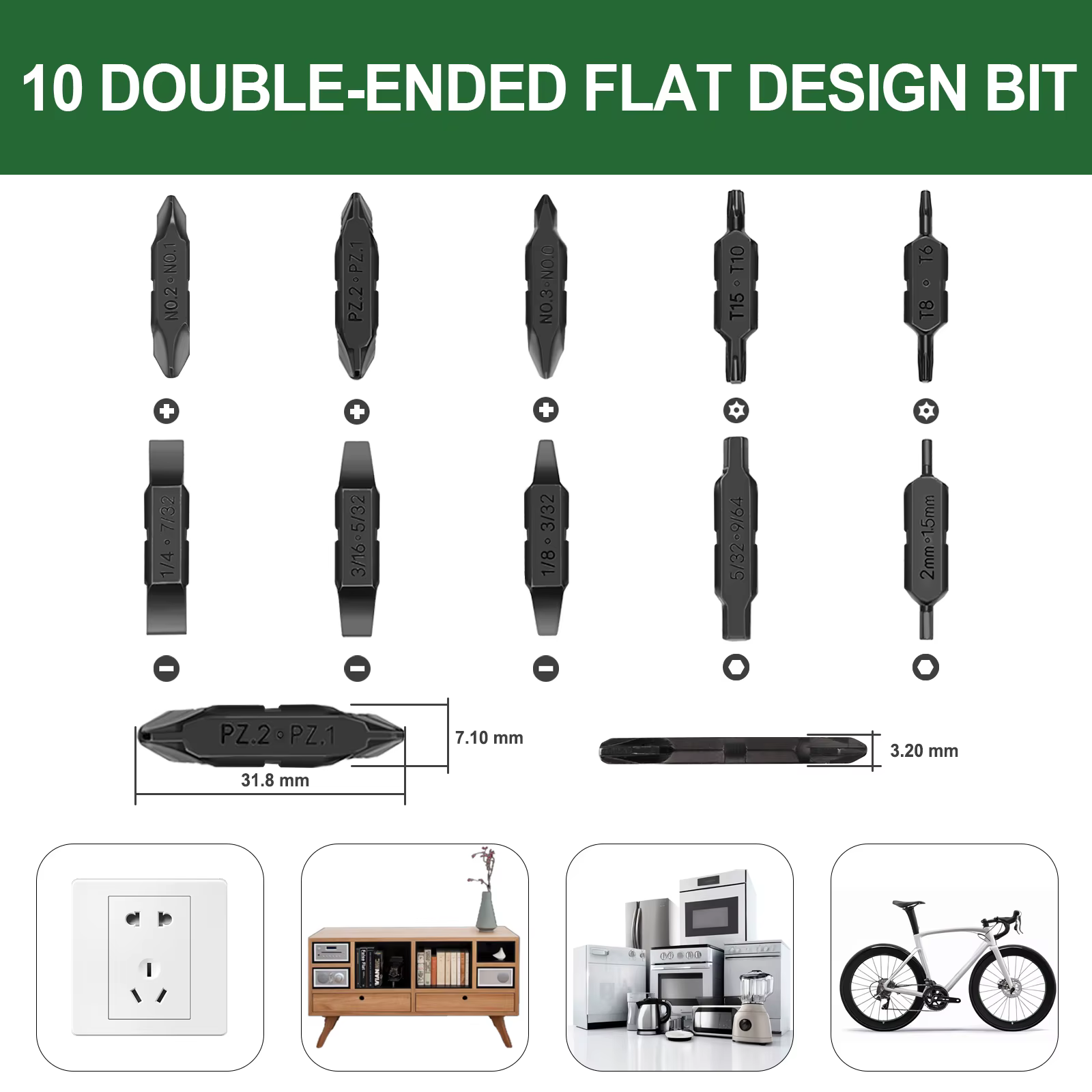 Kit d'embouts ensemble de tournevis Kit d'accessoires