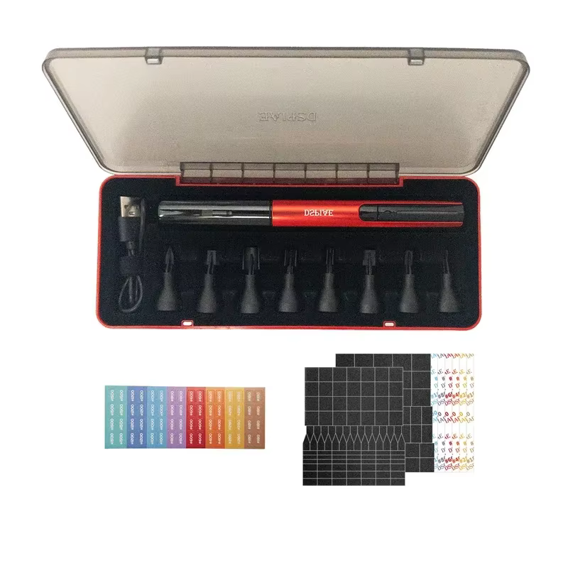 DSPIAE bricolage ES-A ponceuse alternative stylo de meulage électrique modèle en plastique tête de papier de ponçage
