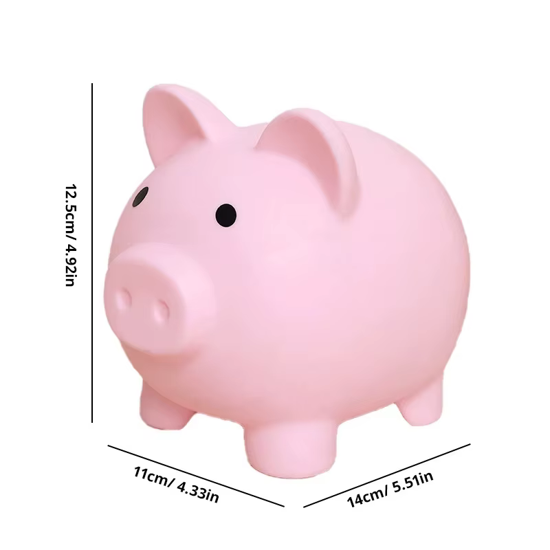 Tirelire en silicone en forme de cochon de dessin animé, résistante aux chocs, avec accès facile, jouet éducatif pour l'économie des enfants