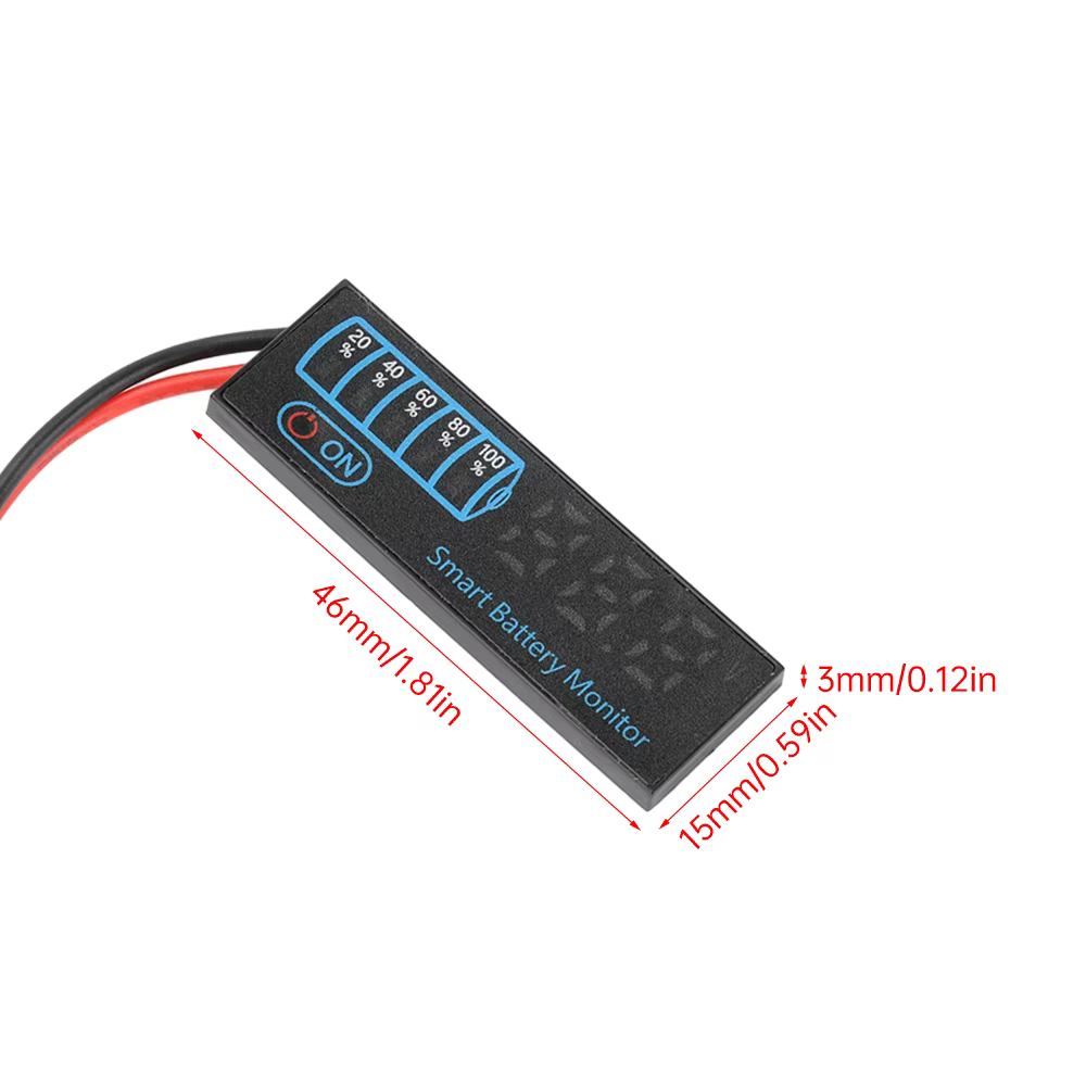 Indicateur de niveau de batterie DC7-40V 12V 24V 36V 48V