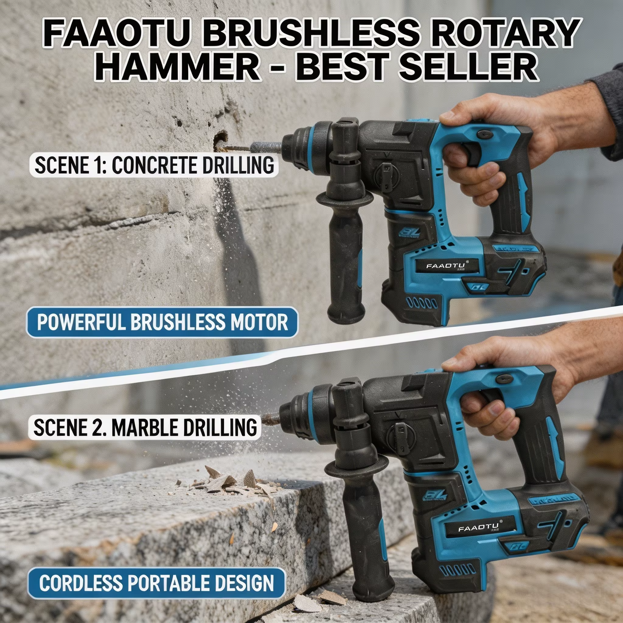Perceuse à percussion sans fil FAAOTU 140D