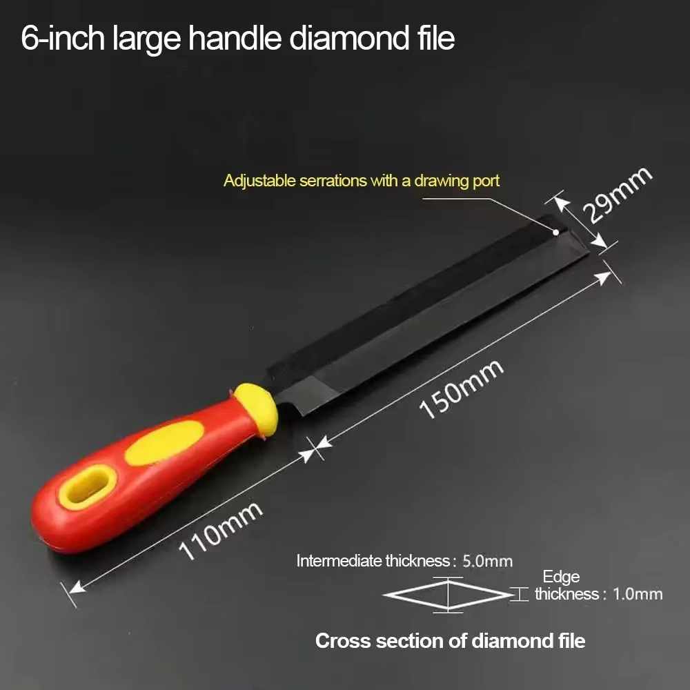 Limes en forme de diamant de 6/8 pouces