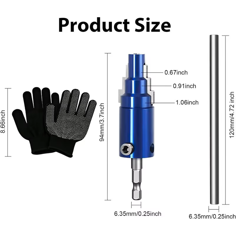 Extracteur de soupapes et de tuyaux AA81 pour perceuse électrique avec tige assistée