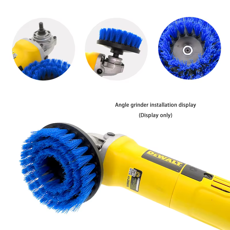Perceuse creuse de 4/5/6 pouces, brosse de nettoyage, filetage M10, gommage électrique, pour cuir, plastique, meubles en bois, salle de bains, intérieur de voiture