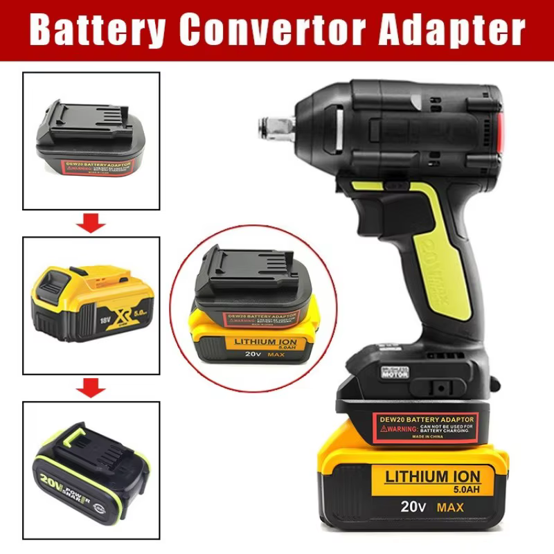 Pour Batteries au Lithium Dewalt/Milwaukee/Devon 18V 20V compatibles avec Worx 20V 5pin batterie outils électriques