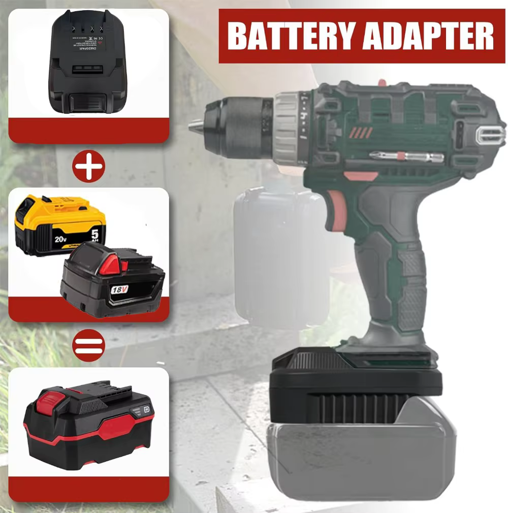 Adaptateur convertisseur pour batterie au lithium Milwaukee 18V