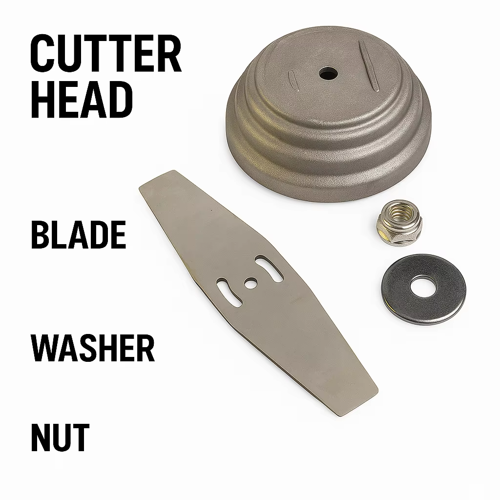 Lames de scie universelles et durables en métal, accessoire de couvercle en plastique pour coupe-herbe, tondeuses à gazon, Kit de vis pour outils électriques de jardin