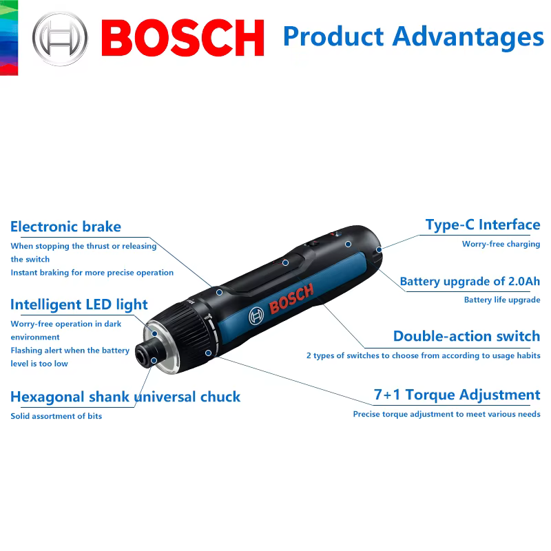 BOSCH GO 3 tournevis sans fil 3.6V batterie Lithium-ion perceuse sans fil Rechargeable avec boîte