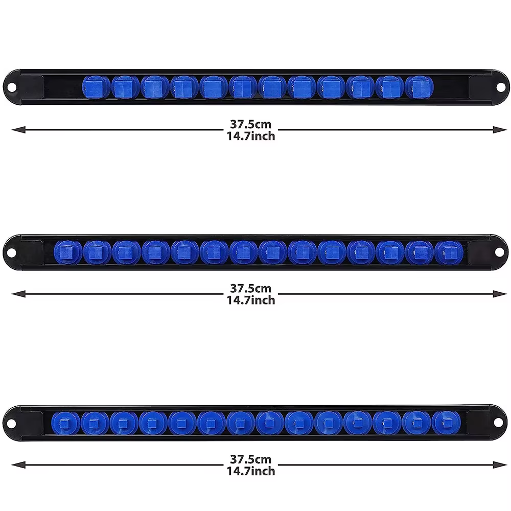 Support de rangement pour douilles 1/4" 3/8" 1/2" en ABS