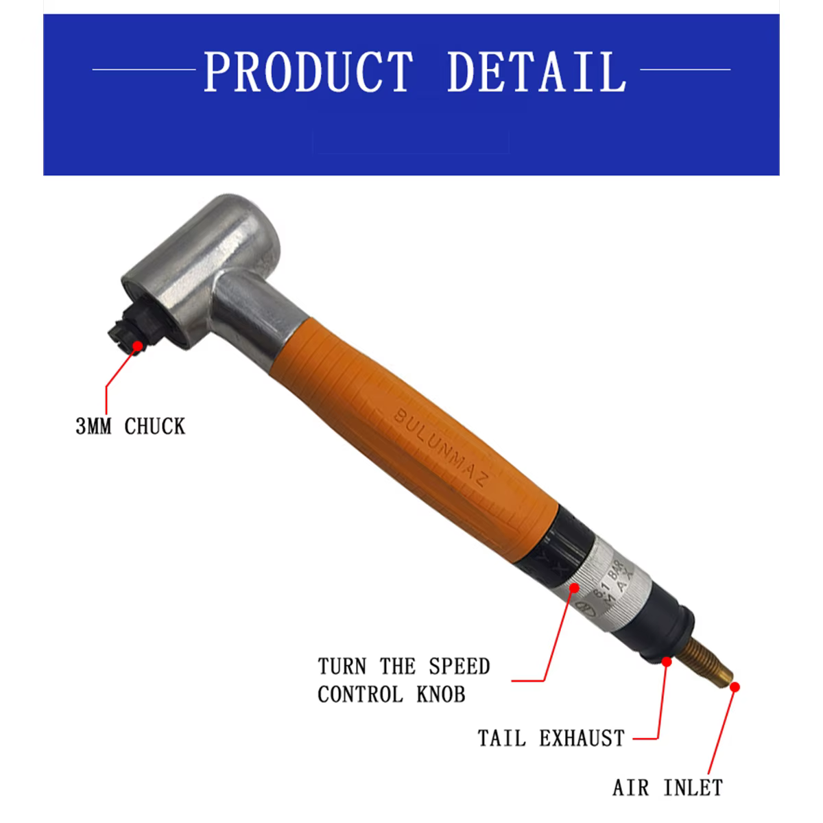 SONIDEC 3mm 90 degrés Air pneumatique Micro meuleuse meulage ensemble d'outils de polissage métal coupe outils abrasifs en gros