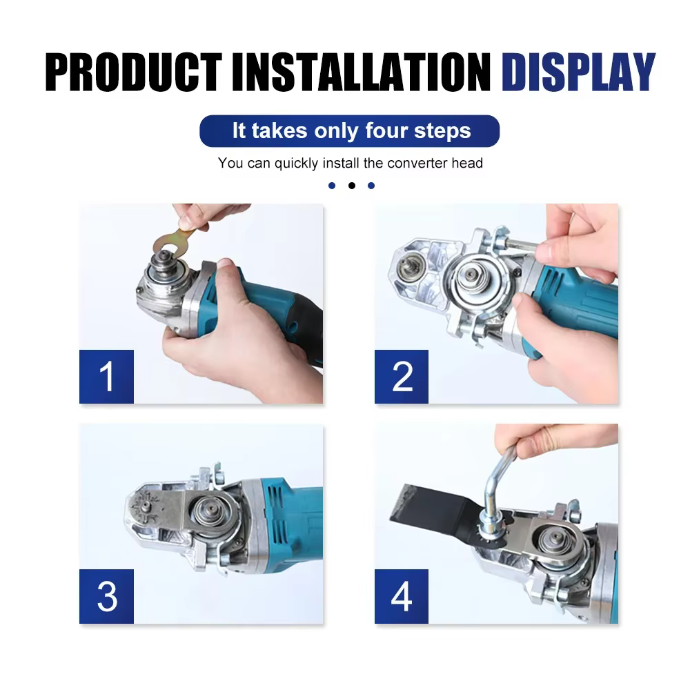 Meuleuse d'angle professionnelle modifiée en outils multifonctions universels