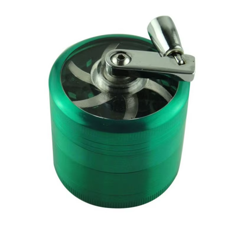 Meuleuse à main de 40mm de diamètre avec brosse, 4 parties, stockage d'herbes et de tabac, meuleuses en aluminium, tuyau de fumée, accessoires pour cigarettes