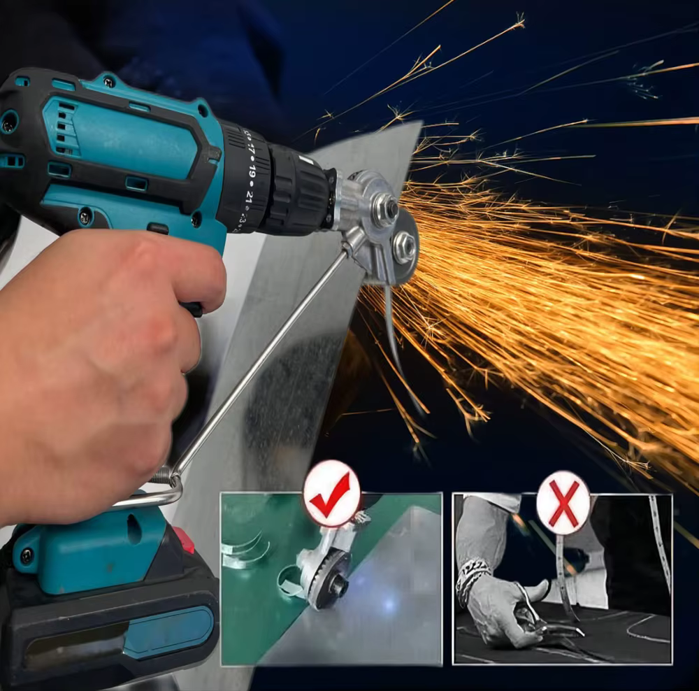 Perceuse à Grignoter en Métal avec Adaptateur