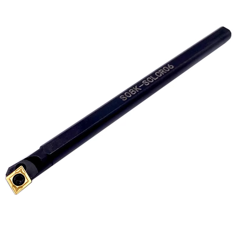 Outils de tournage, barre d'alésage de tour 8mm S08K-SCLCR06 avec 10 Inserts CCMT060204-HM et clé T8 pour Semi-finition et finition