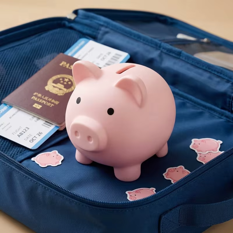 Tirelire en silicone en forme de cochon de dessin animé, résistante aux chocs, avec accès facile, jouet éducatif pour l'économie des enfants