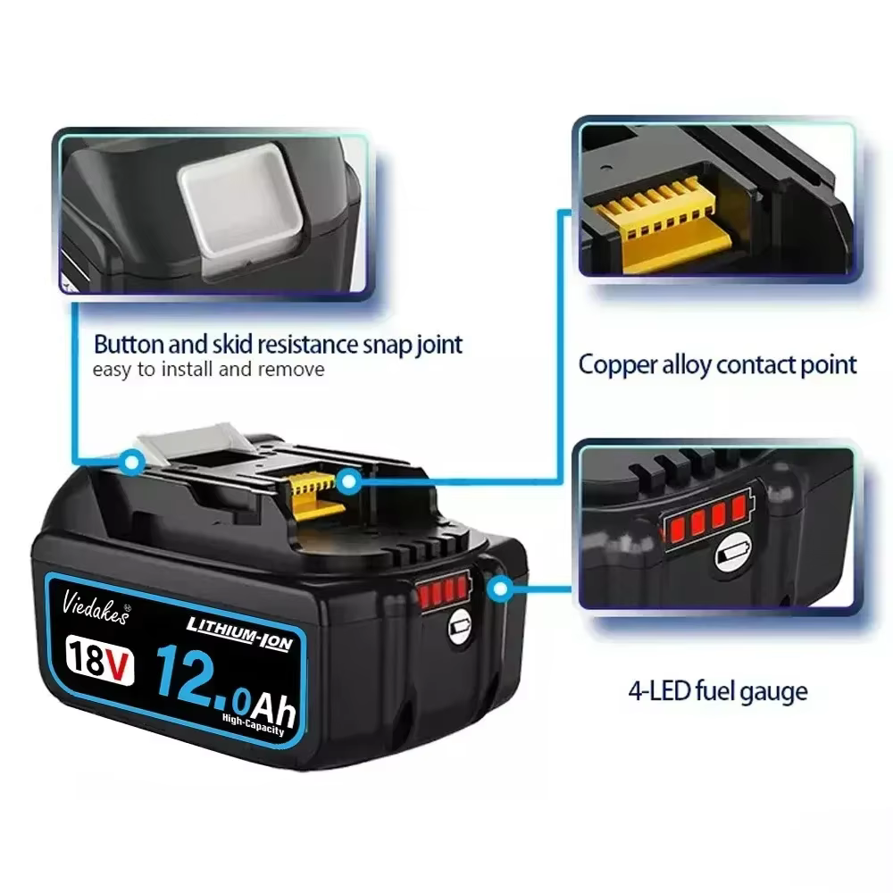 Batterie 18V 12.0Ah pour outils Makita