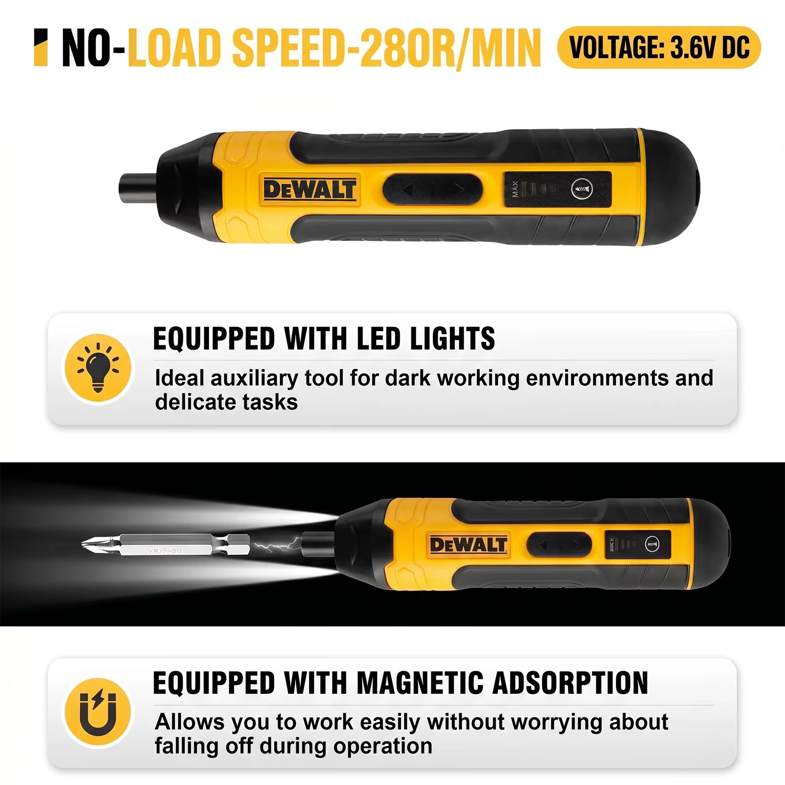 Tournevis électrique sans fil DEWALT HT422, perceuse réglable rechargeable 1300mAh, démontage multifonctionnel
